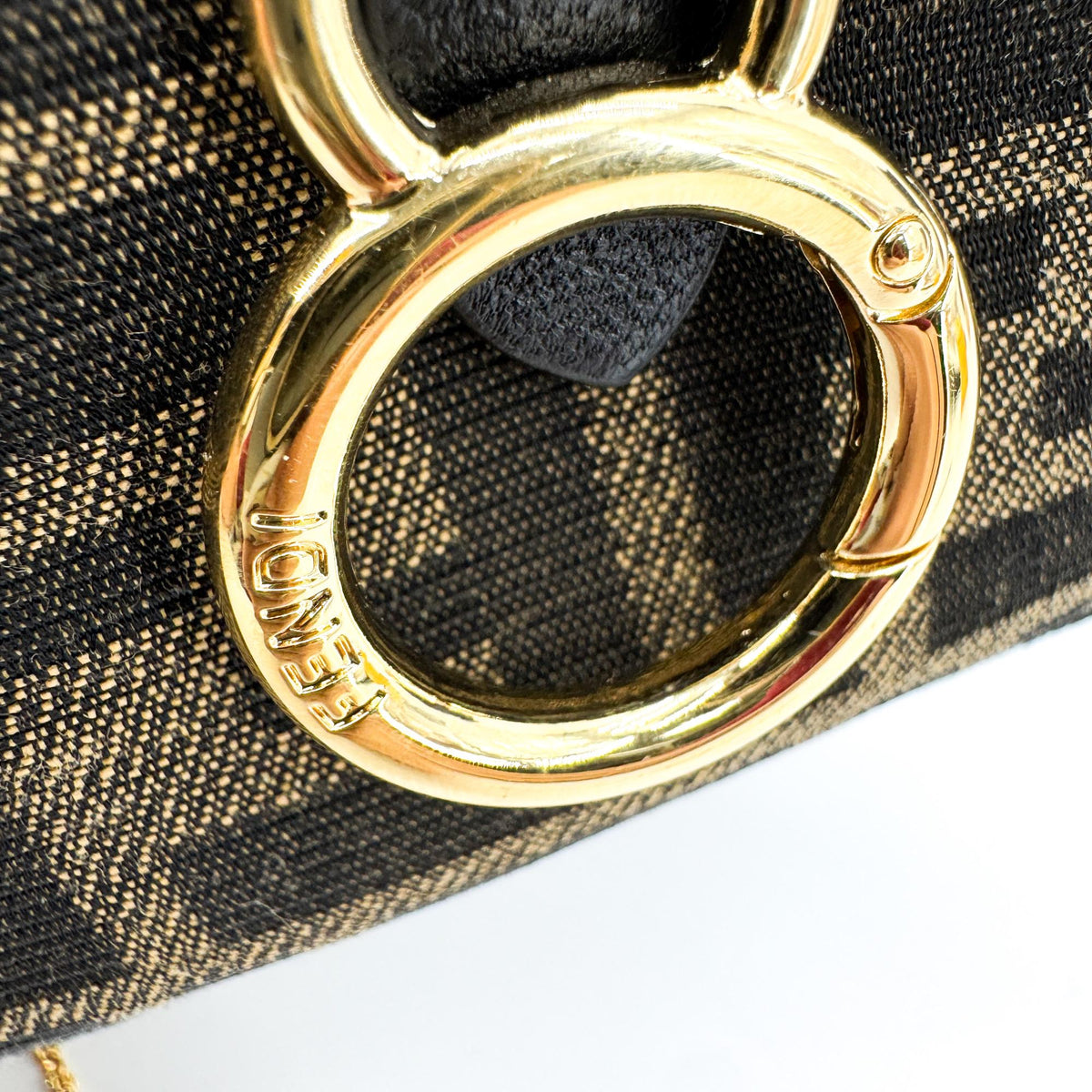 Fendi Baguette Nm Zucca Canvas Black Canvas Handbag (Pre-Owned)