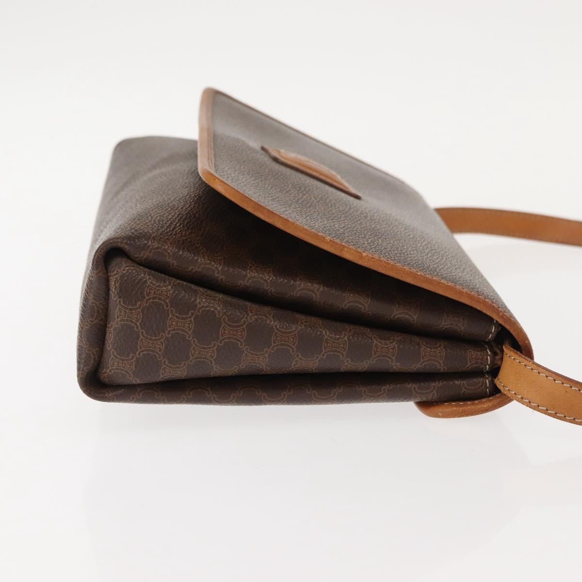 Celine Vintage Macadam Canvas Brown Canvas Shoulder Bag Bag (Pre-Owned)