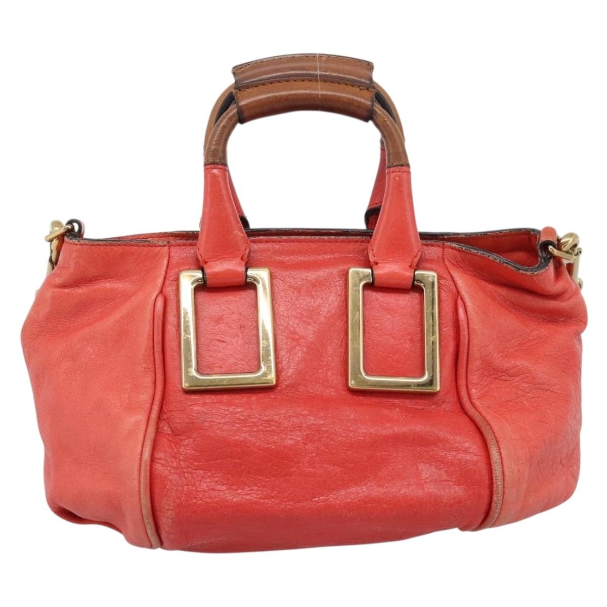 Chloe Ethel Leather Red Leather Handbag (Pre-Owned)