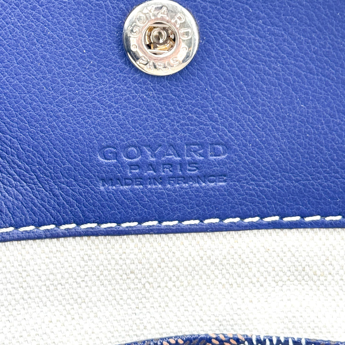 Goyard Saint Louis Coated Canvas Navy Canvas Tote Bag Bag (Pre-Owned)