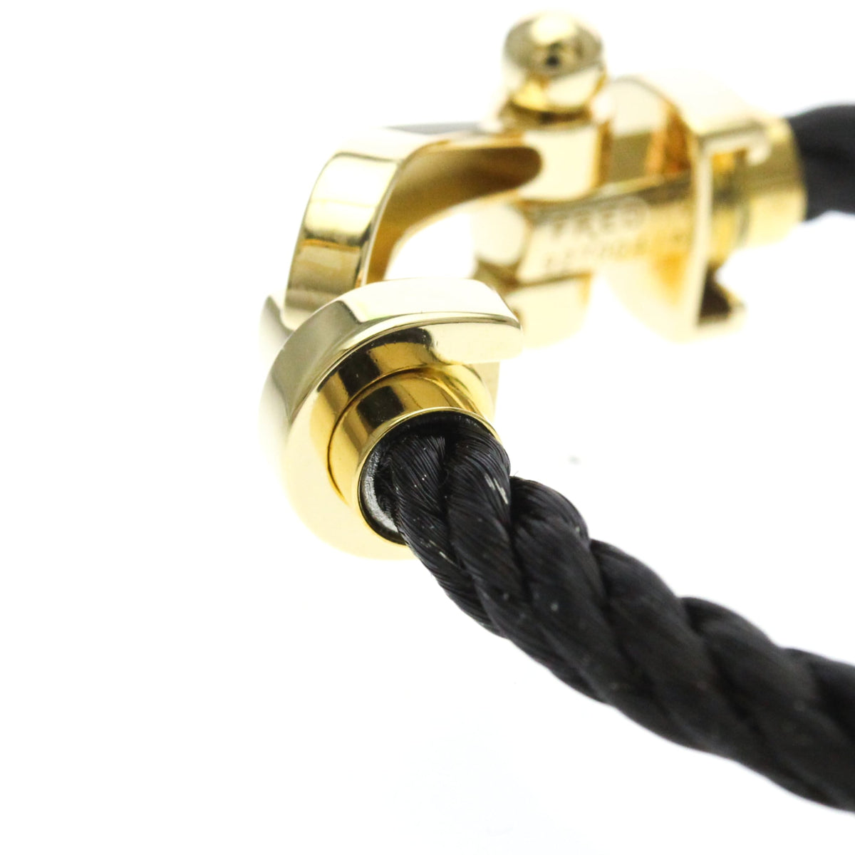 Fred Paris Force 10 Interchangeable Woven Cord And 18K Rose Gold With Diamonds Gold Yellow_Gold Bracelet Jewelry (Pre-Owned)