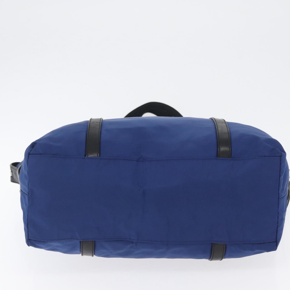 Prada Vintage Tote Tessuto Blue Nylon Tote Bag Bag (Pre-Owned)