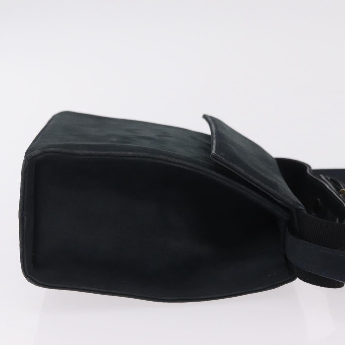 Salvatore Ferragamo Vala Suede Navy Suede Shoulder Bag Bag (Pre-Owned)