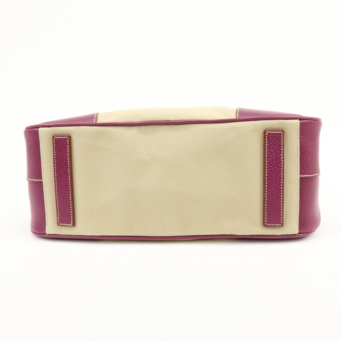 Prada Bowler Canvas With Leather Purple Canvas Shoulder Bag Bag (Pre-Owned)
