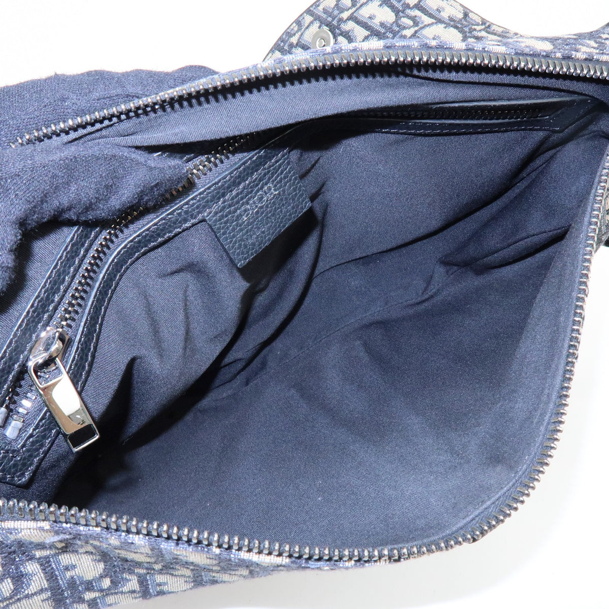 Christian Dior Saddle Messenger Oblique Canvas Beige Canvas Clutche & Pouche Bag (Pre-Owned)
