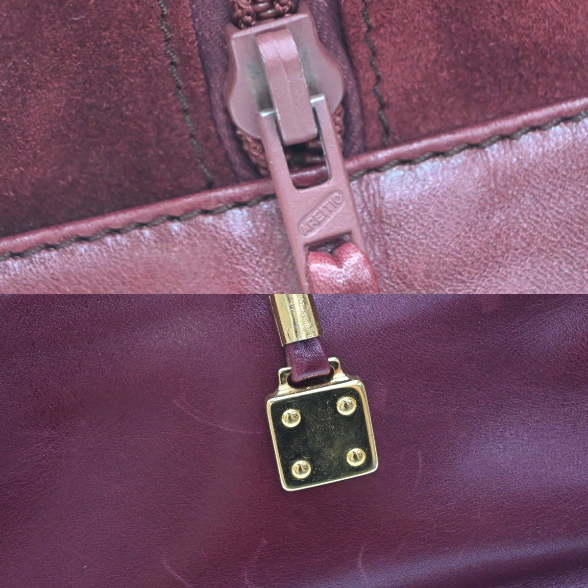 Loewe Amazona Suede Burgundy Suede Handbag (Pre-Owned)