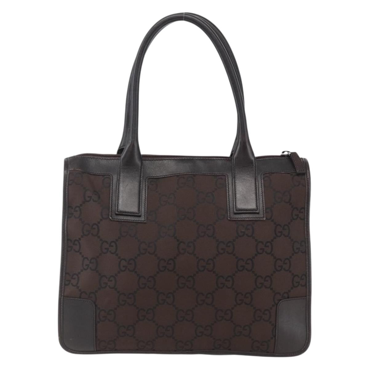 Gucci Gg Canvas Canvas Brown Canvas Tote Bag Bag (Pre-Owned)