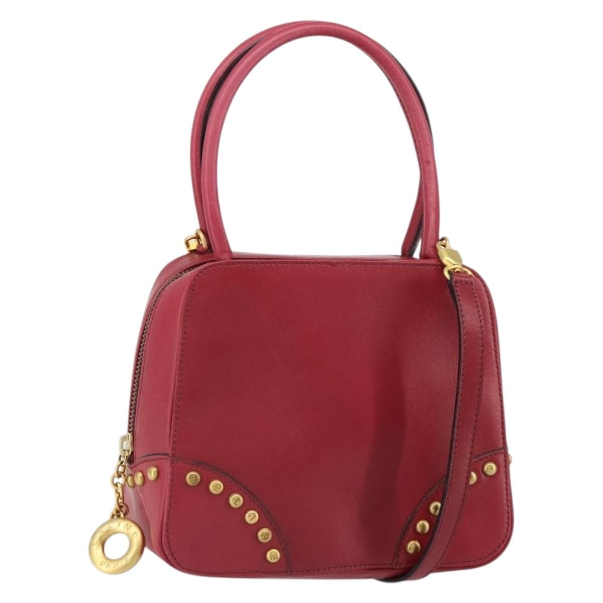 Celine Handbag Leather Red Leather Handbag (Pre-Owned)