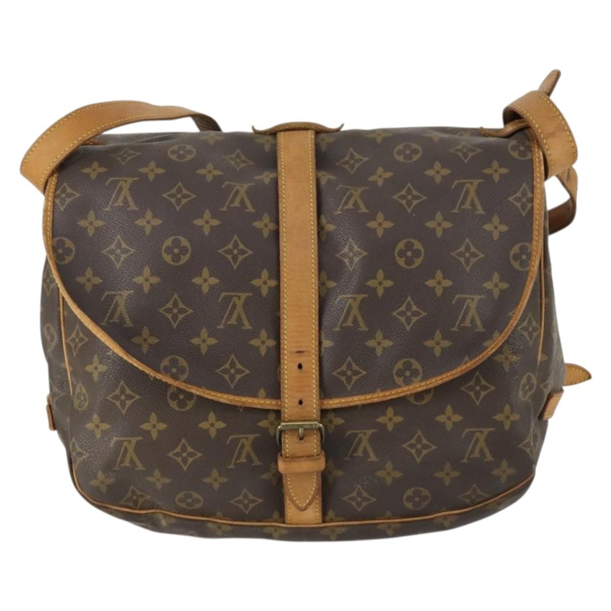 Louis Vuitton Saumur Monogram Canvas Brown Canvas Shoulder Bag Bag (Pre-Owned)