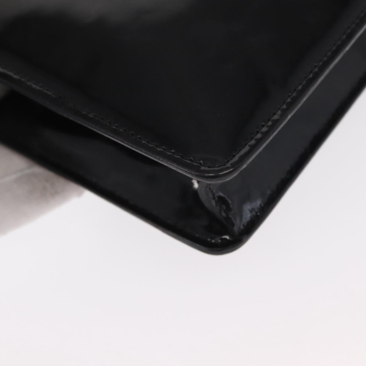 Celine Clutch Enamel Black Patent_Leather Clutche & Pouche Bag (Pre-Owned)