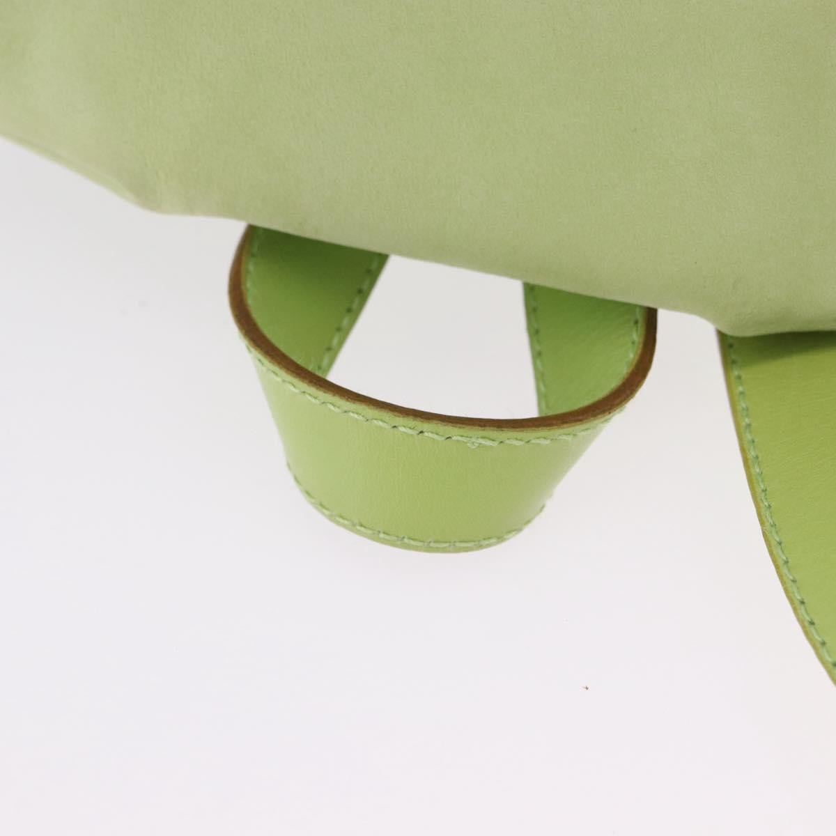 Salvatore Ferragamo Gancini Suede Green Suede Backpack Bag (Pre-Owned)
