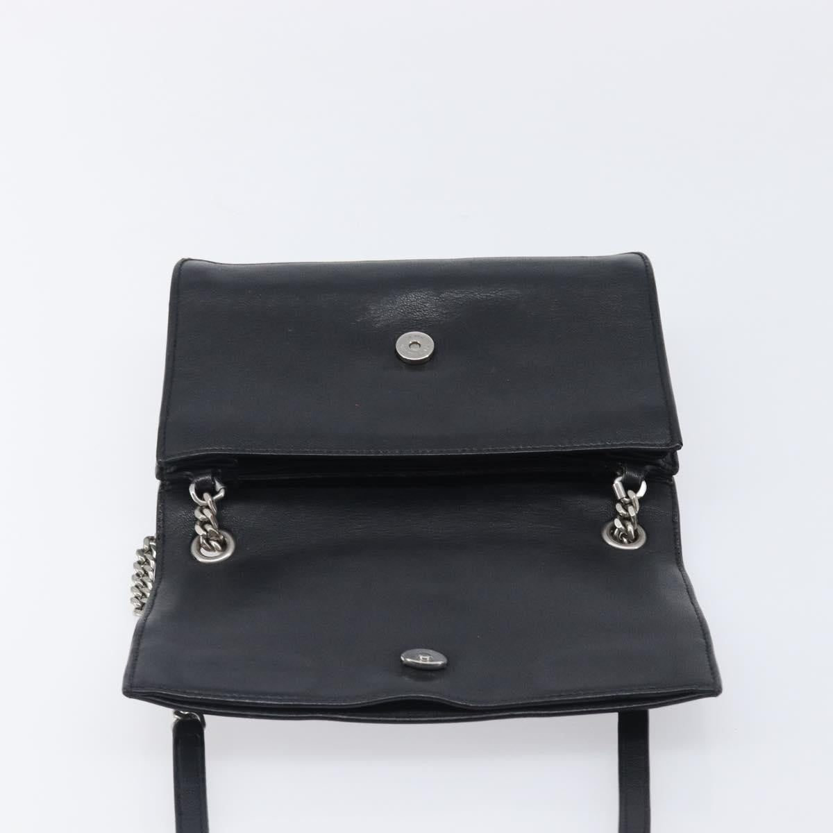 Saint Laurent West Hollywood Leather Black Leather Shoulder Bag Bag (Pre-Owned)