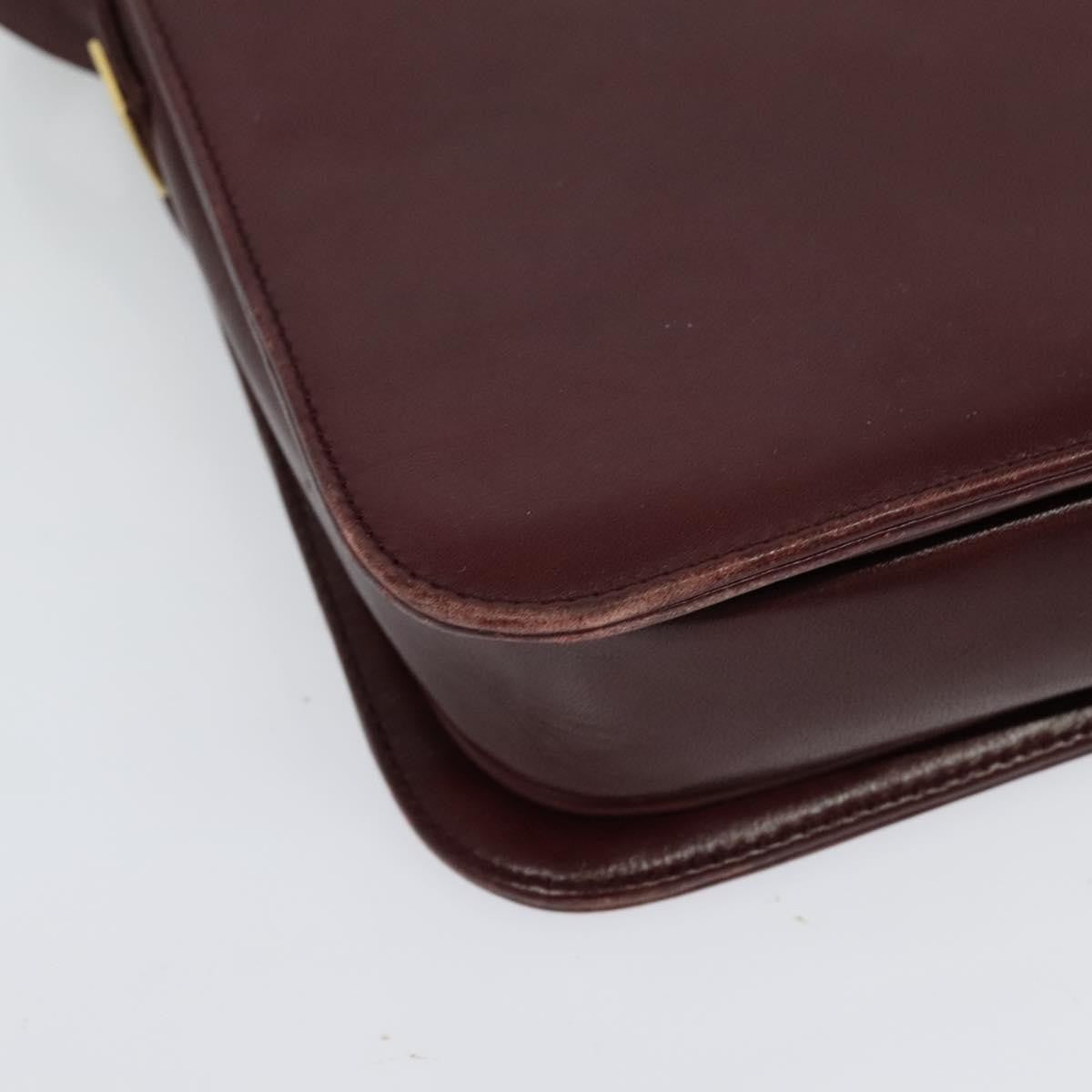Givenchy Vintage 4G Leather Burgundy Leather Shoulder Bag Bag (Pre-Owned)