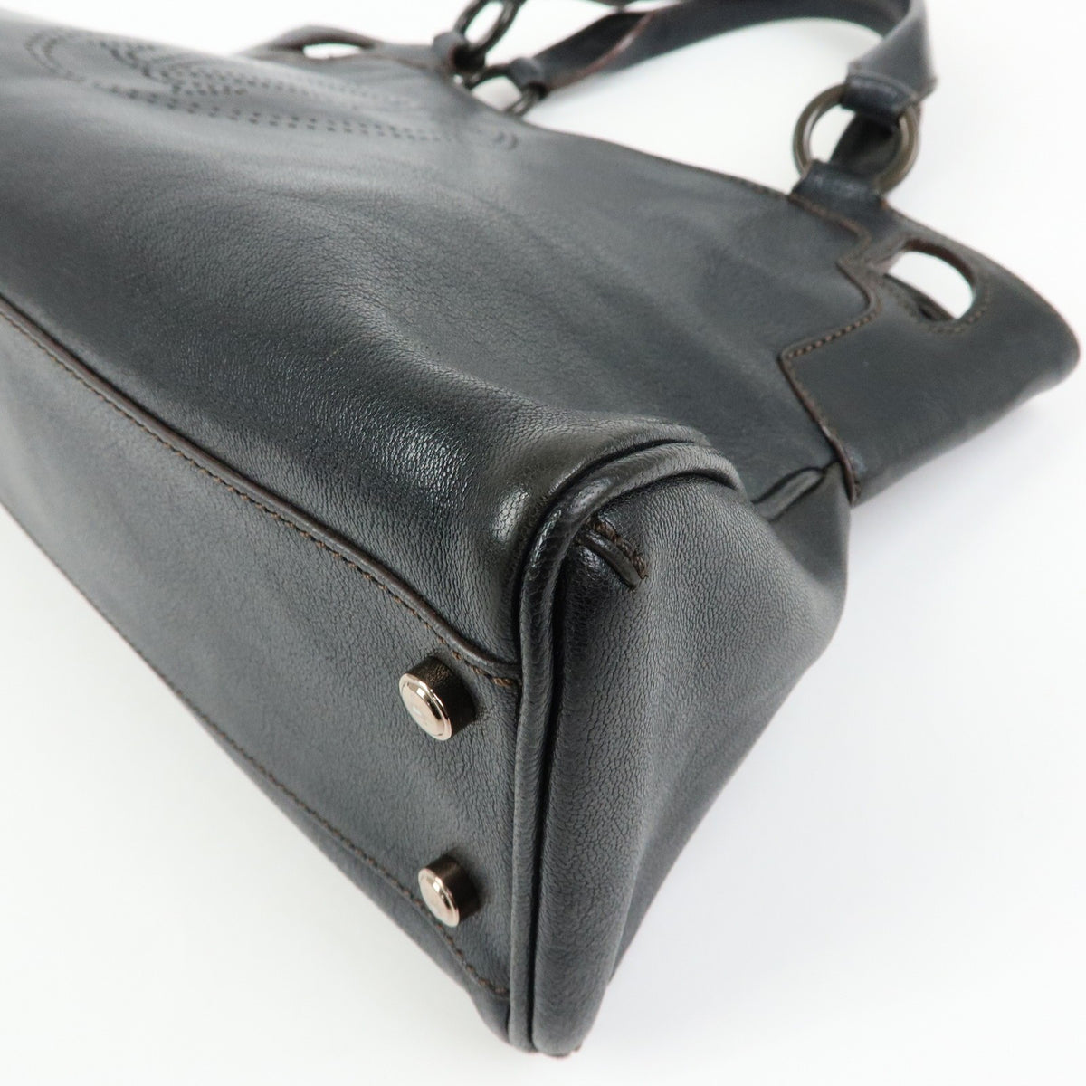 Cartier Marcello Leather Black Leather Handbag (Pre-Owned)