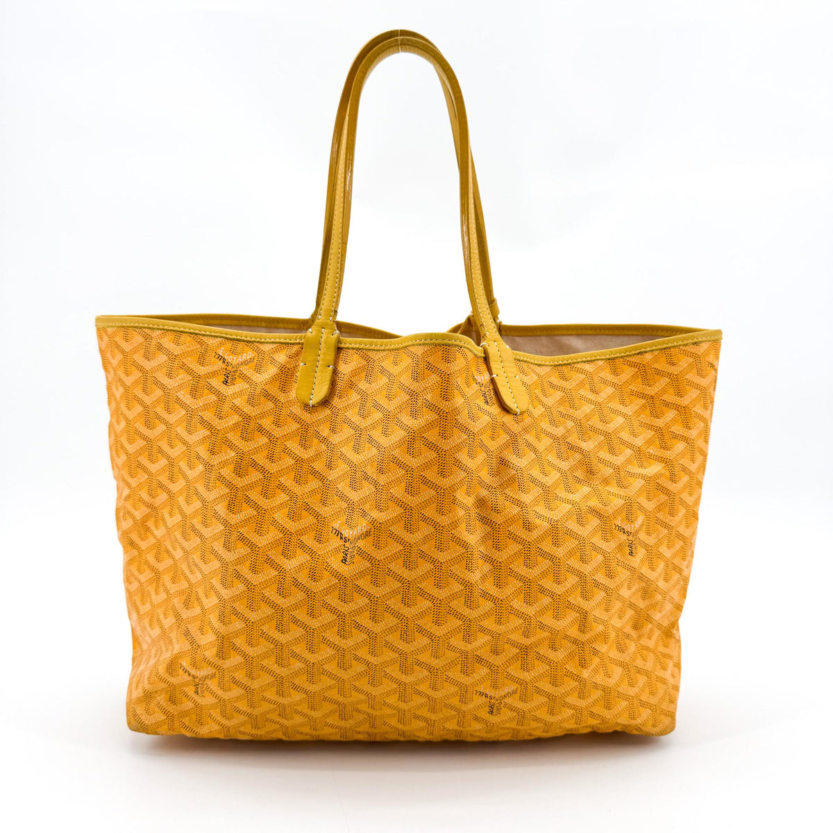 Goyard Saint Louis Tote Coated Canvas Yellow Canvas Tote Bag Bag (Pre-Owned)