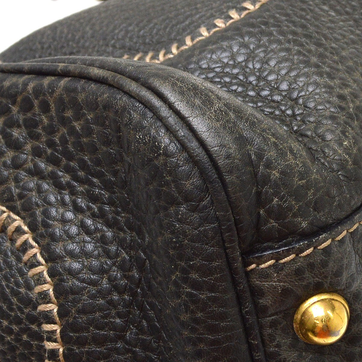 Gucci New Pelham Tote Leather Black Leather Handbag (Pre-Owned)