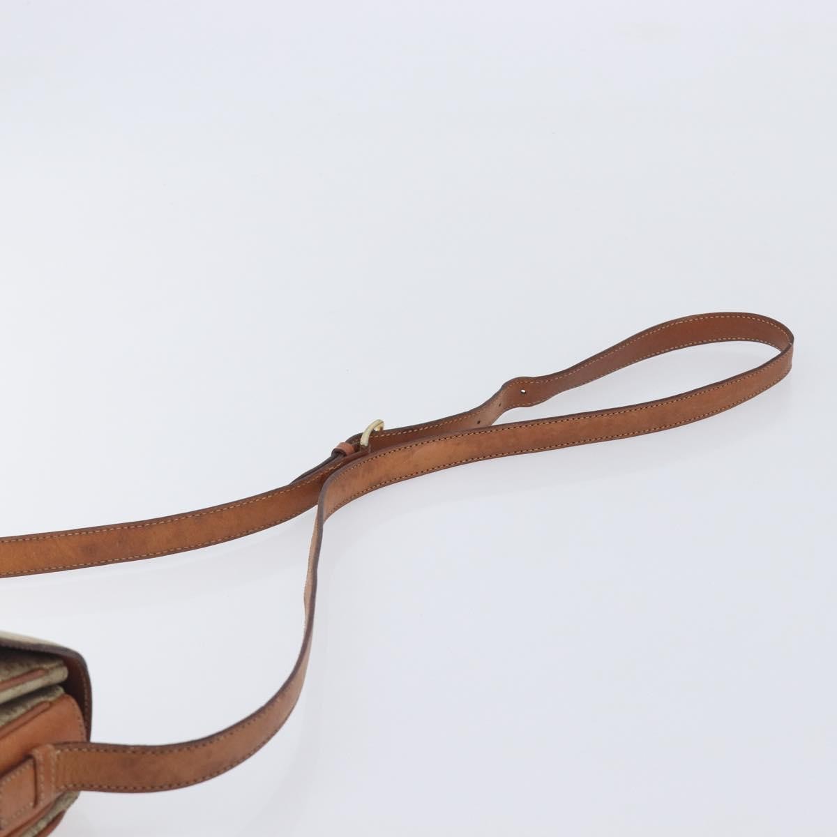 Celine Macadam Shoulder Canvas Beige Canvas Crossbody Bag Bag (Pre-Owned)