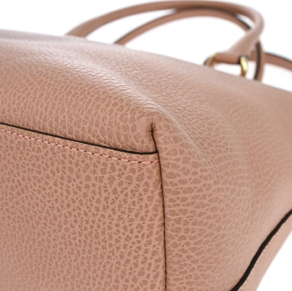 Gucci Gg Charm Convertible Dome Satchel Leather Pink Leather Handbag (Pre-Owned)