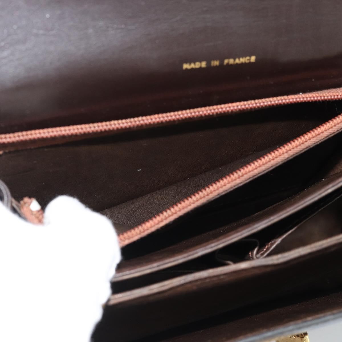 Celine Horse Carriage Leather Brown Leather Shoulder Bag Bag (Pre-Owned)