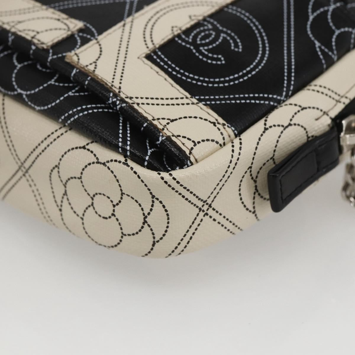 Chanel Logo Camera Case Clutch Printed Coated Canvas Black Pvc Clutche & Pouche Bag (Pre-Owned)
