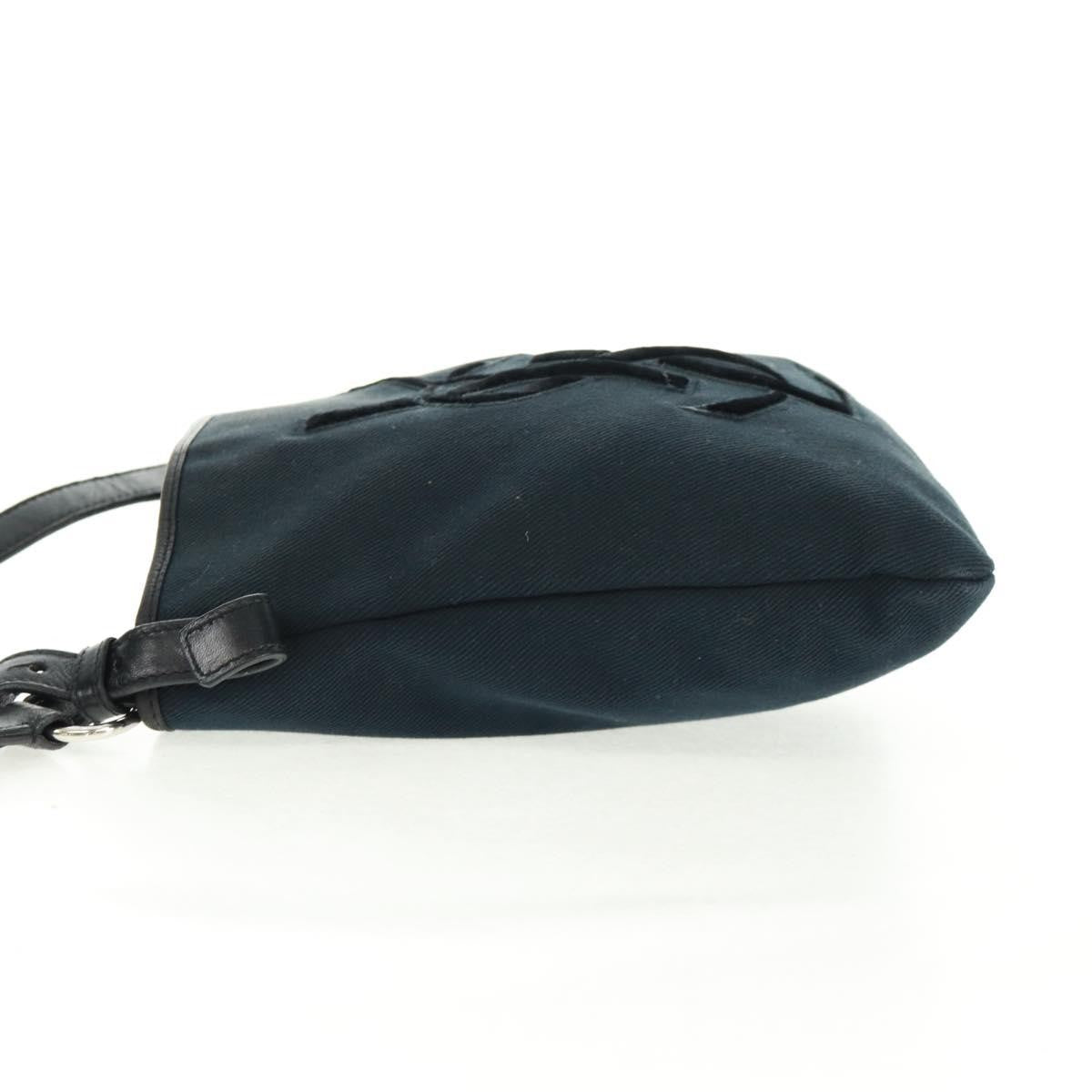 Saint Laurent Vintage Canvas Black Canvas Handbag (Pre-Owned)