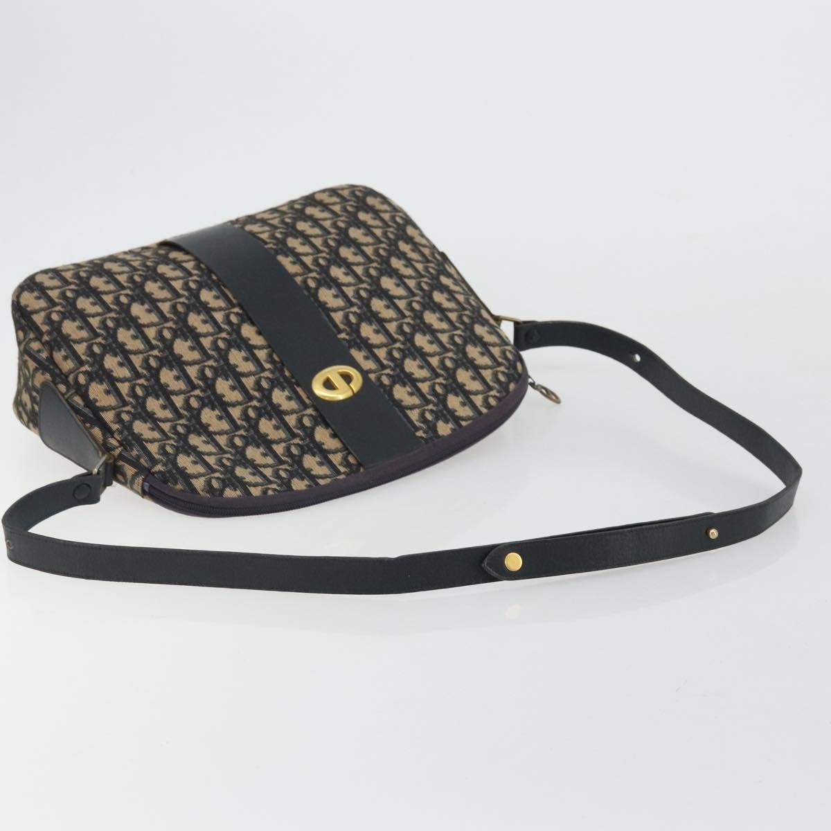 Christian Dior Trotter Shoulder Canvas Navy Canvas Shoulder Bag Bag (Pre-Owned)
