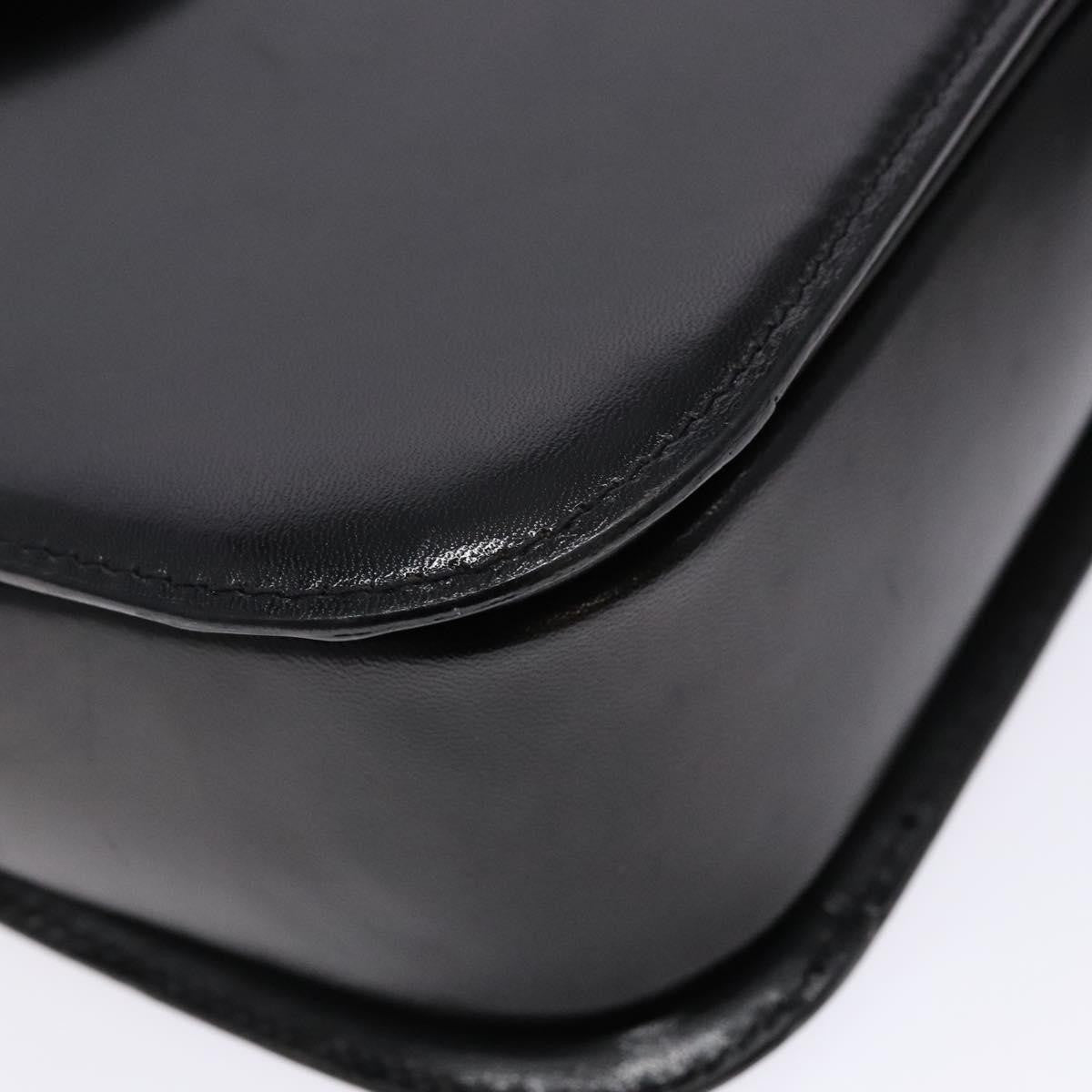 Bally Handbag Leather Black Leather Handbag (Pre-Owned)