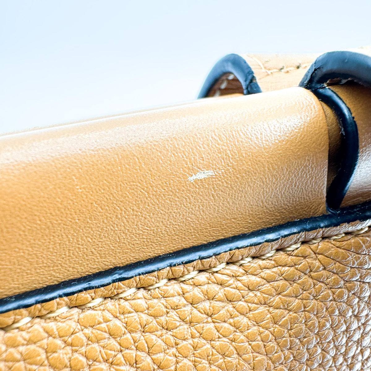 Loewe Cushion Leather Brown Leather Tote Bag Bag (Pre-Owned)