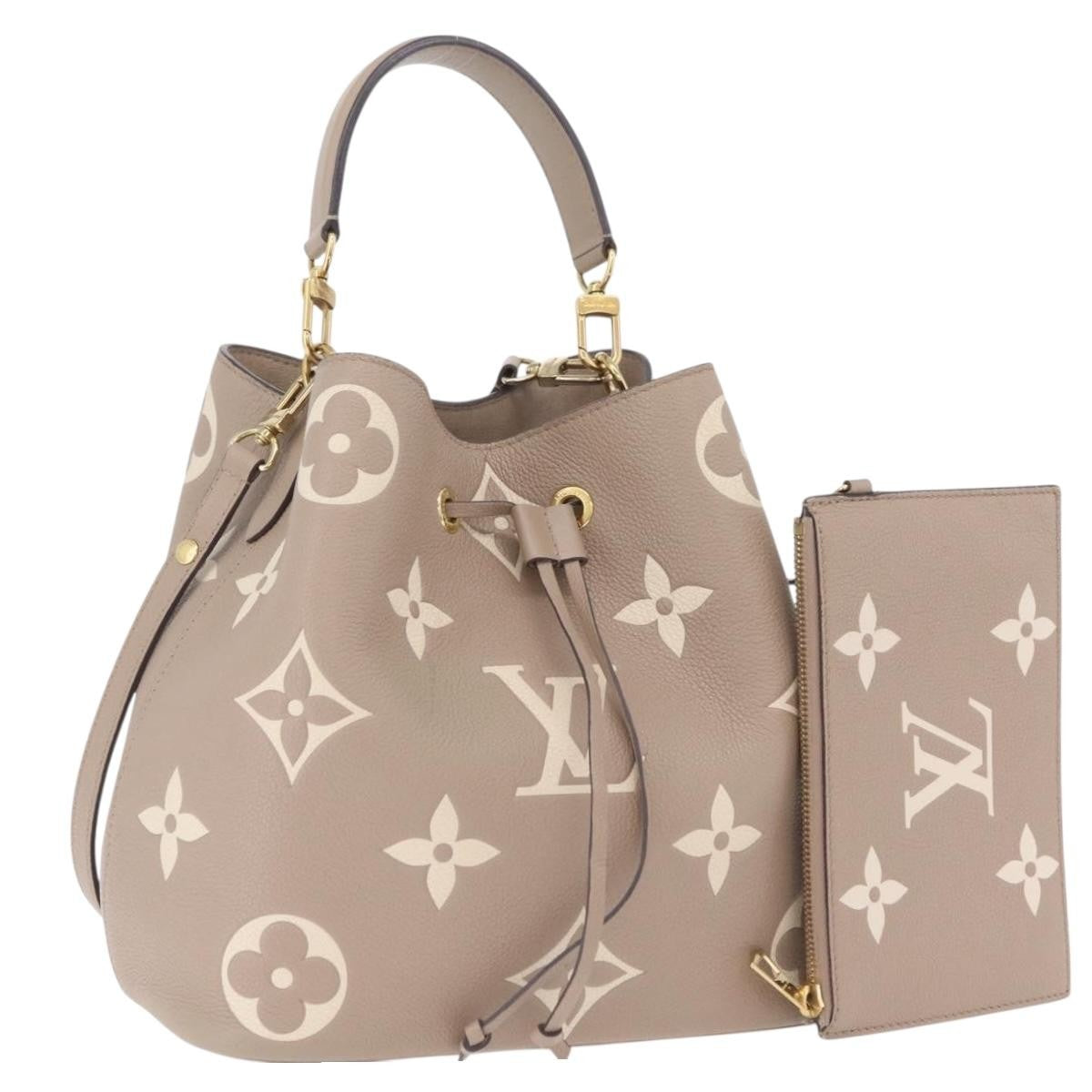 Louis Vuitton Neo Noe By The Pool Monogram Raffia Beige Leather Handbag (Pre-Owned)