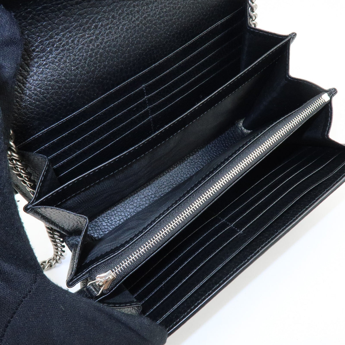 Gucci Dionysus Chain Leather Black Leather Crossbody Bag Bag (Pre-Owned)
