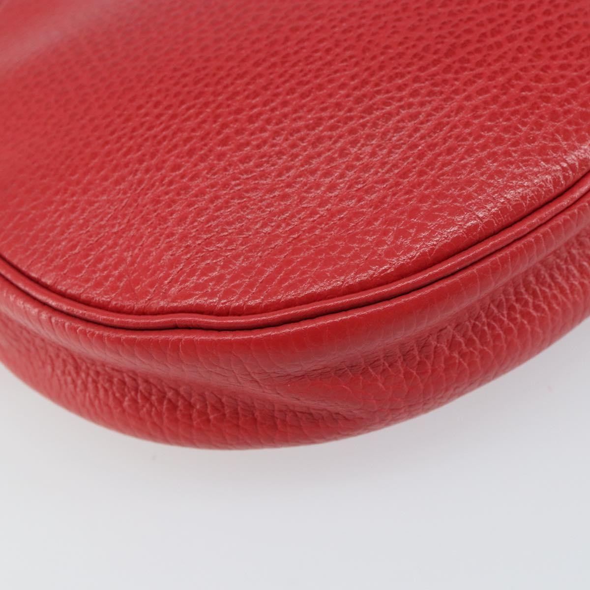 Christian Dior Vintage Leather Red Leather Shoulder Bag Bag (Pre-Owned)