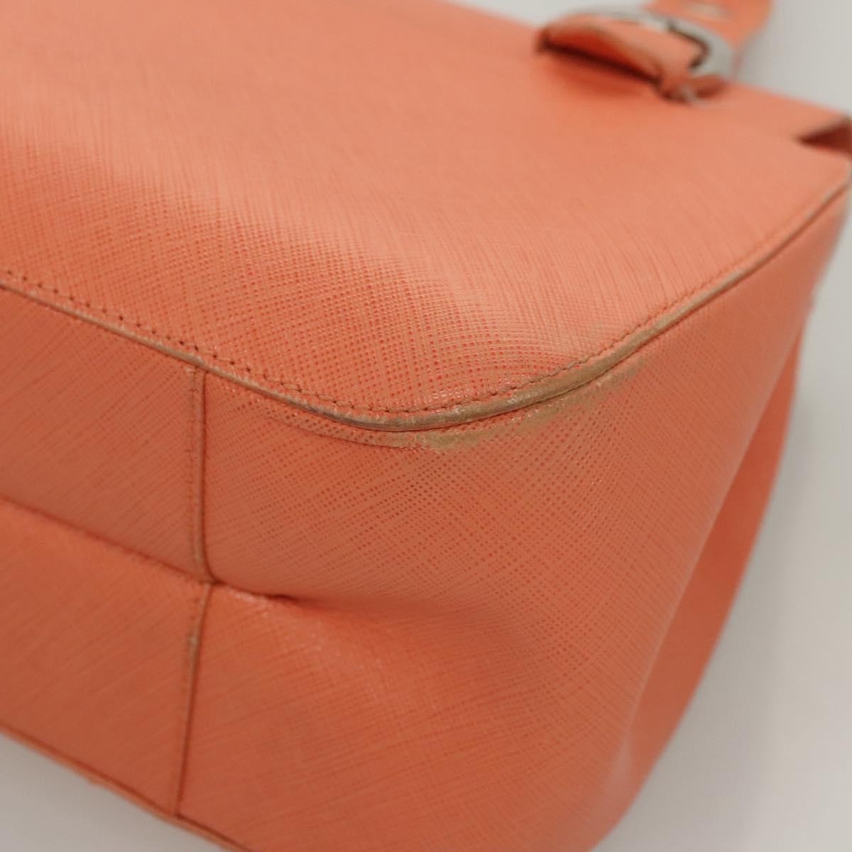 Salvatore Ferragamo Gancini Leather Orange Leather Handbag (Pre-Owned)