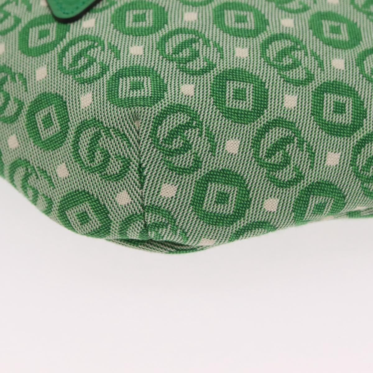 Gucci Children's Belt Gg Canvas Green Canvas Handbag (Pre-Owned)