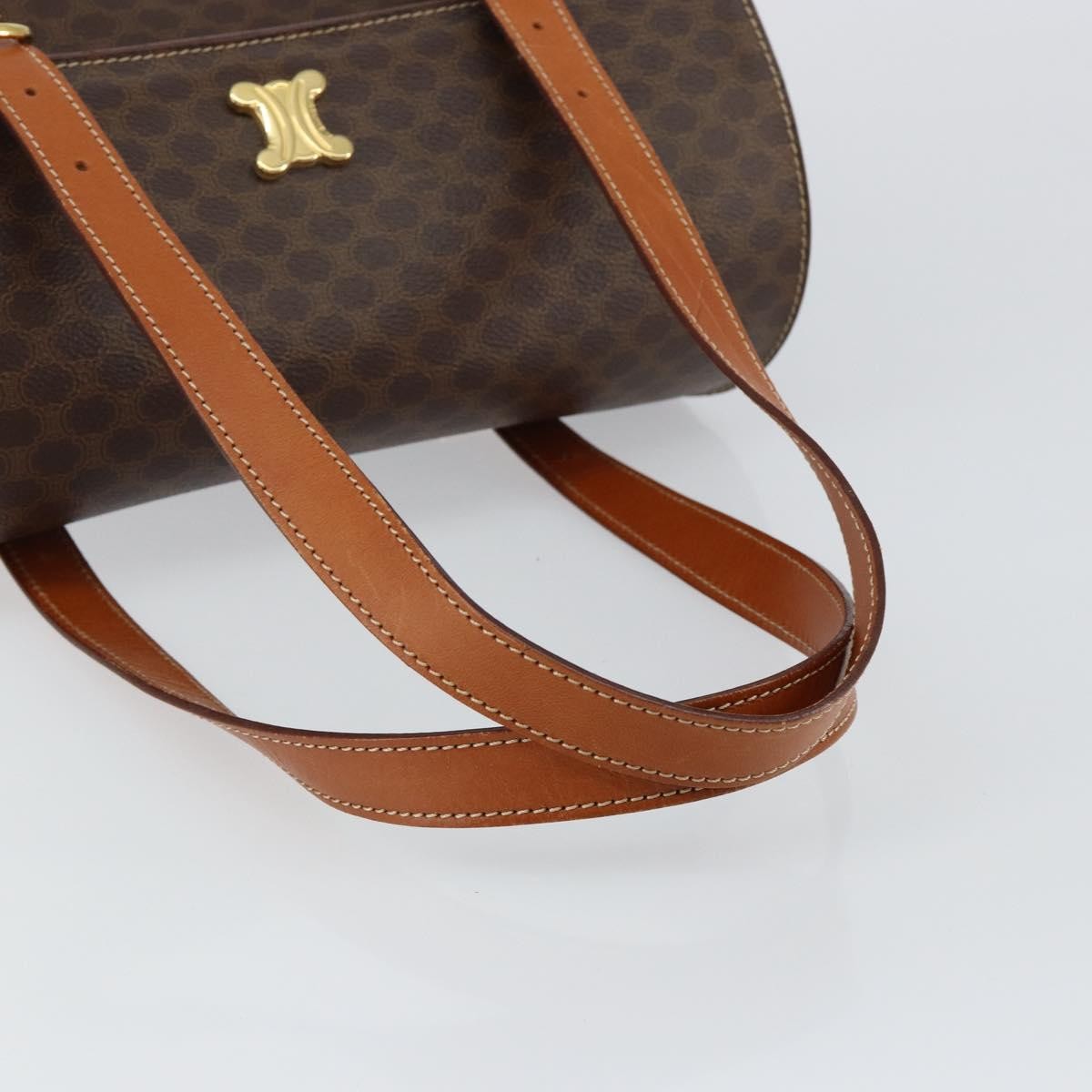 Celine Vintage Macadam Macadam Brown Canvas Handbag (Pre-Owned)