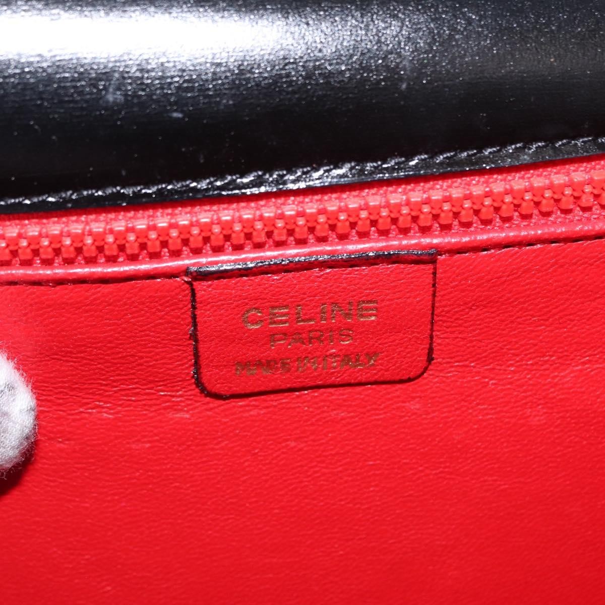 Celine Clutch Enamel Black Patent_Leather Clutche & Pouche Bag (Pre-Owned)