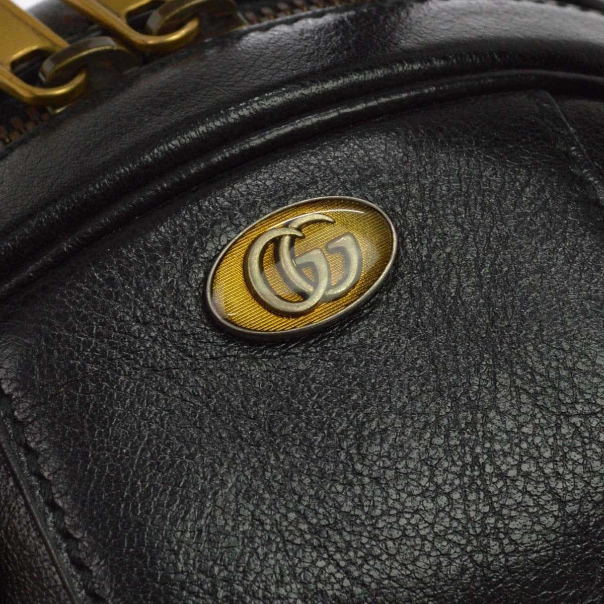 Gucci Tifosa Basketball Leather Black Leather Handbag (Pre-Owned)