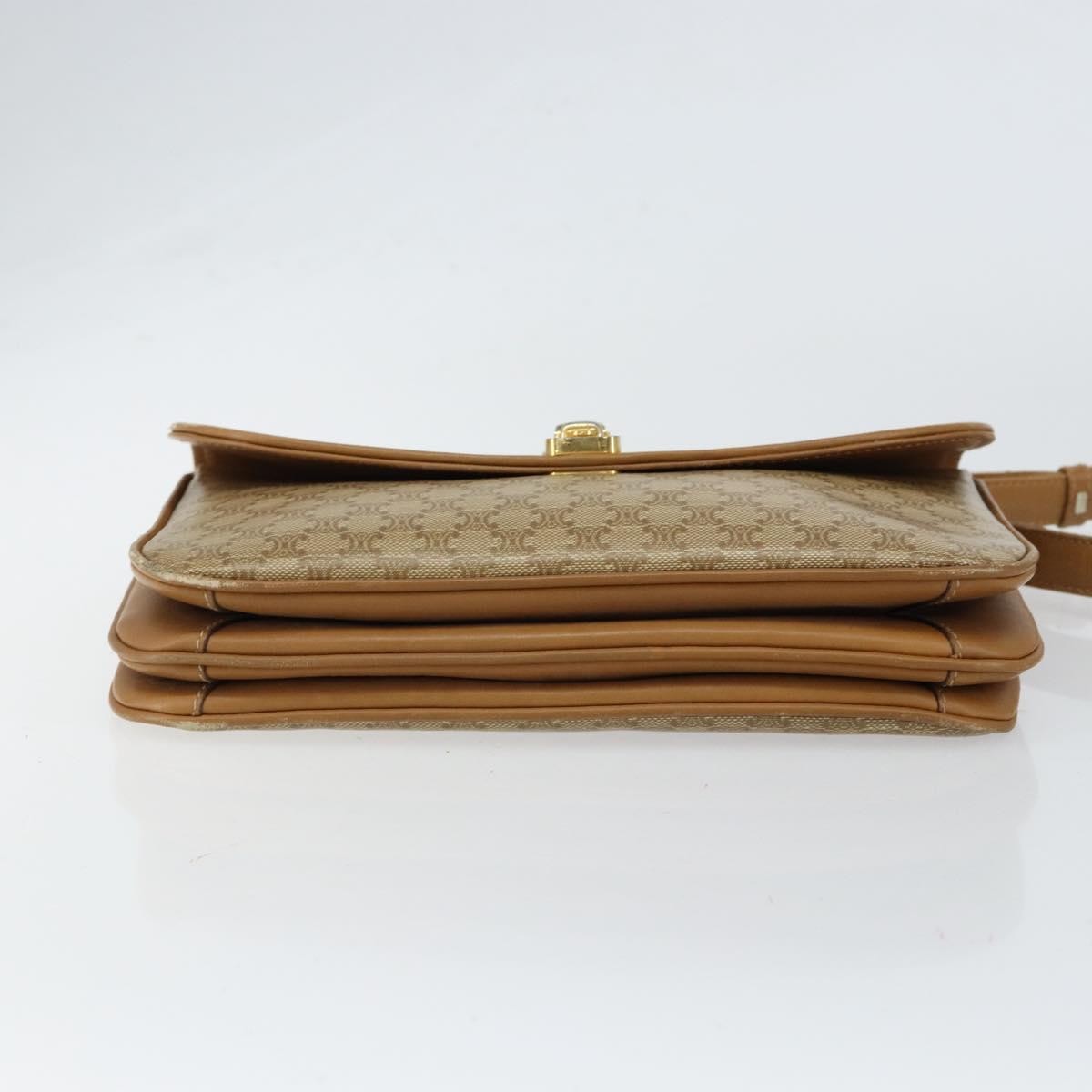 Celine Macadam Shoulder Canvas Beige Canvas Shoulder Bag Bag (Pre-Owned)