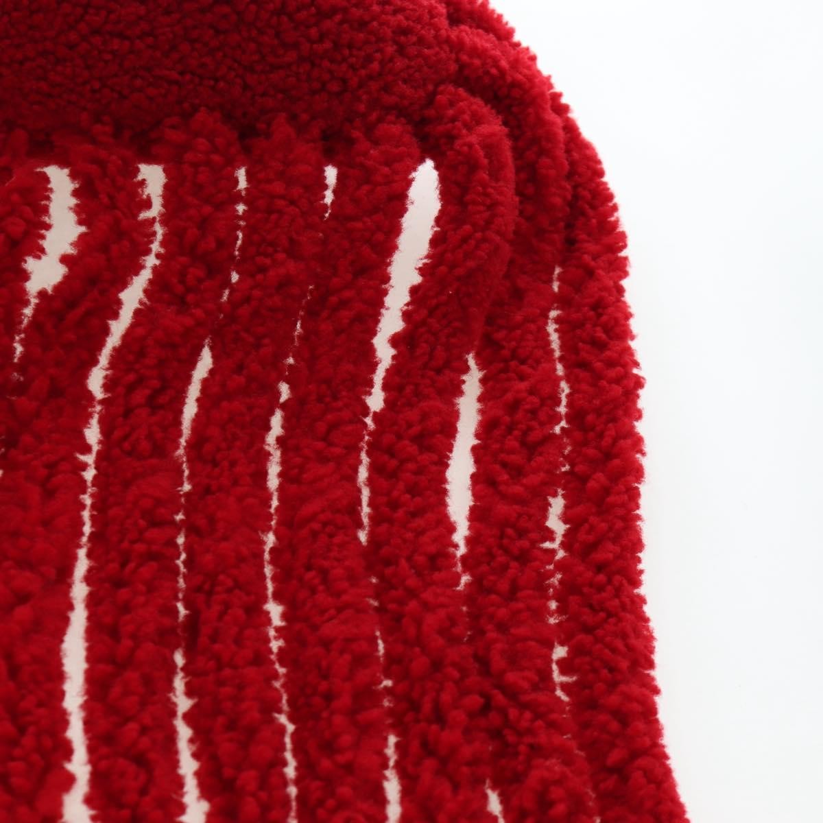 Bottega Veneta The Fringe Leather Red Wool Clutche & Pouche Bag (Pre-Owned)