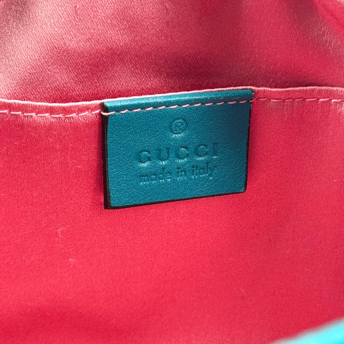 Gucci Gg Marmont Matelasse Velvet Green Velvet Shoulder Bag Bag (Pre-Owned)