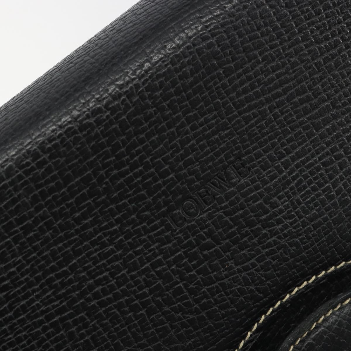 Loewe Barcelona Top Handle Leather Black Leather Handbag (Pre-Owned)