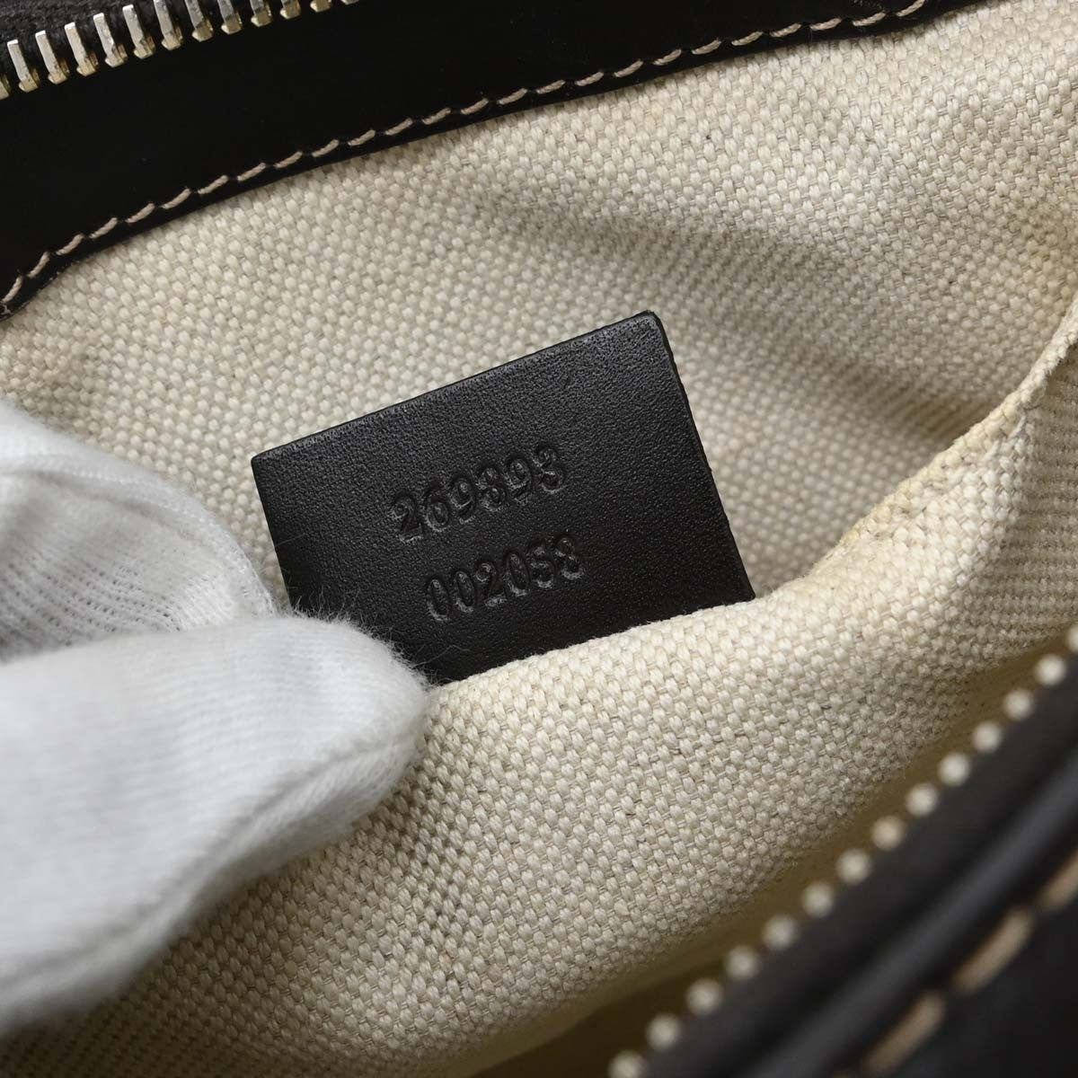 Gucci Mayfair Gg Canvas Beige Canvas Shoulder Bag Bag (Pre-Owned)