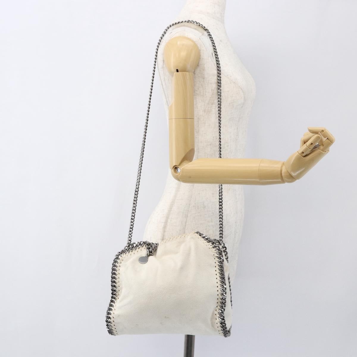 Stella Mccartney Falabella Fold Over Shaggy Deer White Polyester Handbag (Pre-Owned)