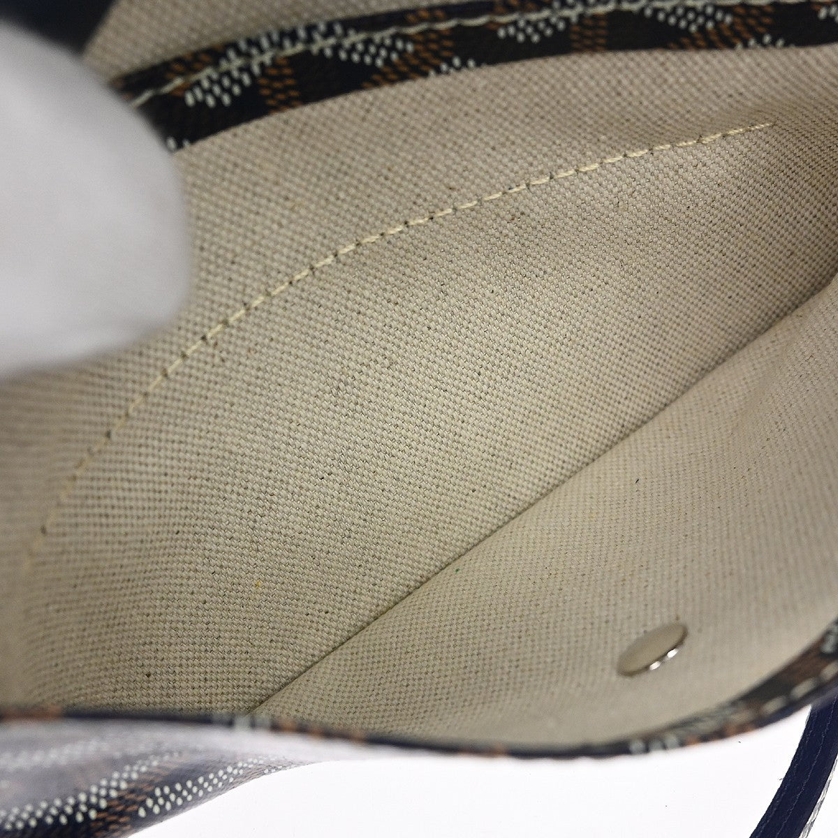 Goyard Saint Louis Coated Canvas Navy Canvas Tote Bag Bag (Pre-Owned)