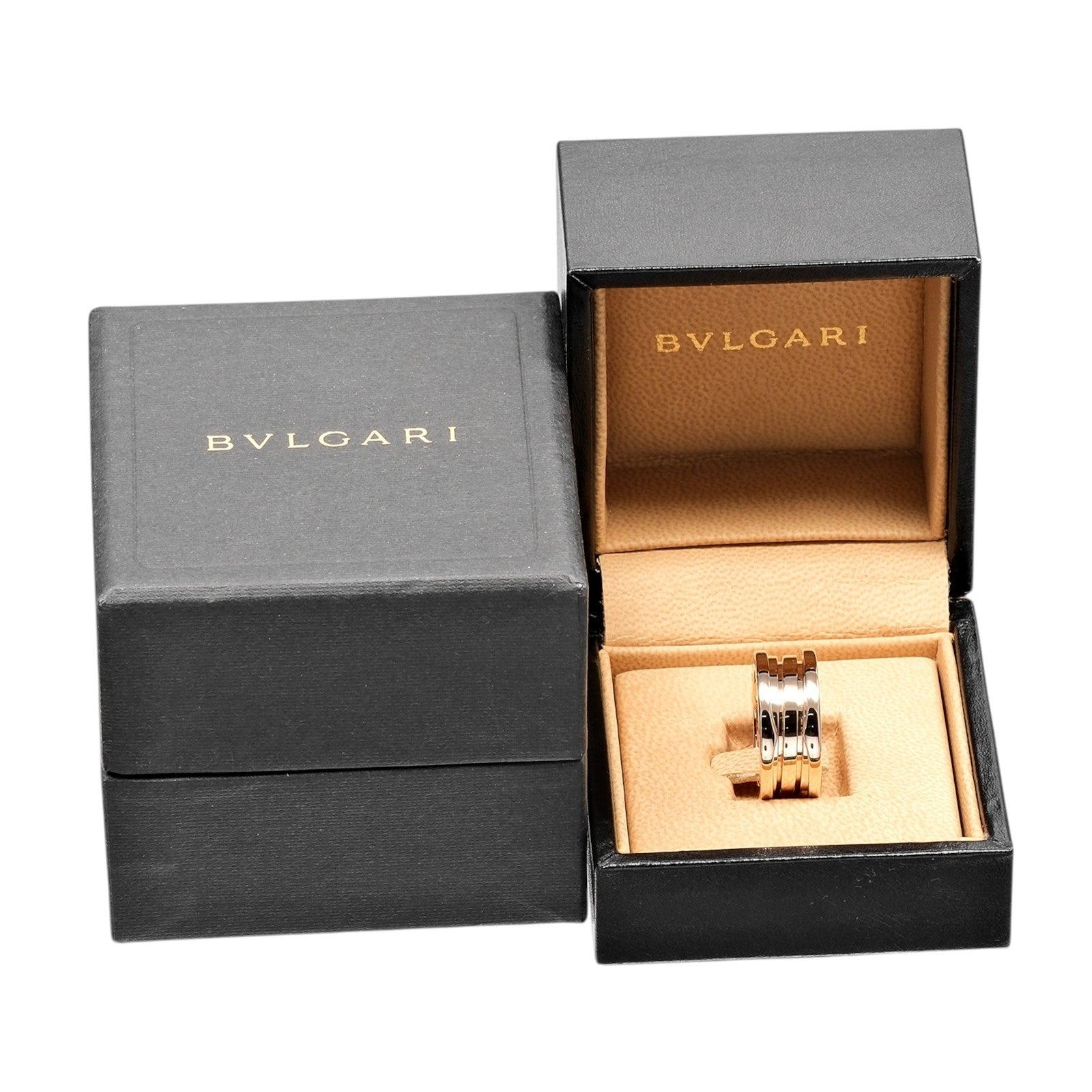 Bvlgari B.Zero1 Three Band 18K Rose Gold Gold Pink_Gold Ring Jewelry (Pre-Owned)