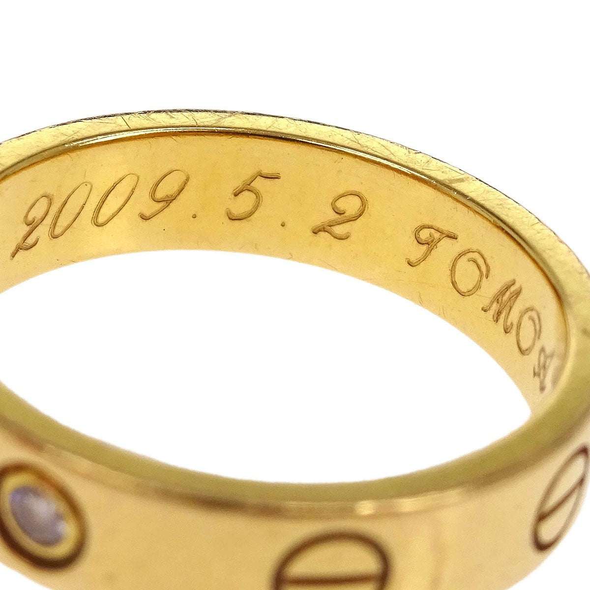 Cartier Love Wedding Band 1 Diamond 18K Rose Gold With Diamond Gold Rose_Gold Ring Jewelry (Pre-Owned)