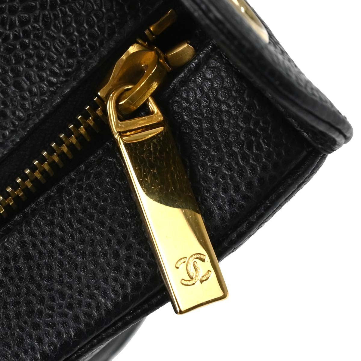 Chanel Timeless Cc Chain Quilted Caviar Black Leather Shoulder Bag Bag (Pre-Owned)