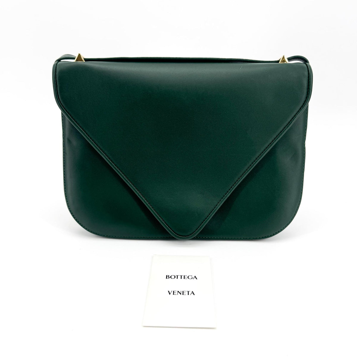 Bottega Veneta Mount Leather Green Leather Shoulder Bag Bag (Pre-Owned)