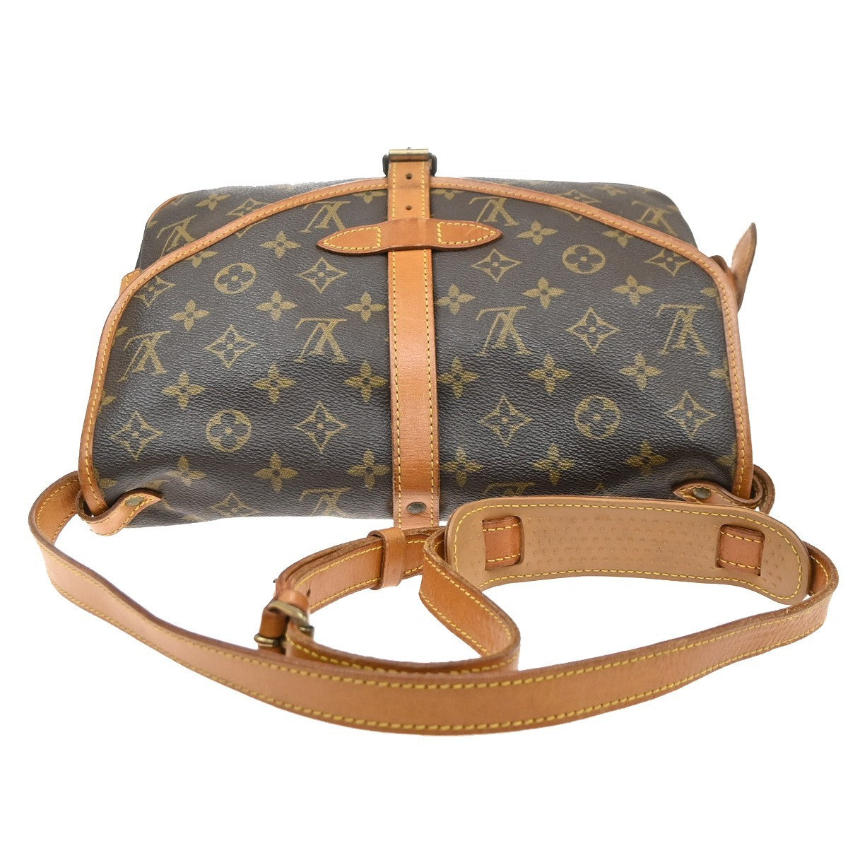 Louis Vuitton Saumur Monogram Canvas Brown Canvas Shoulder Bag Bag (Pre-Owned)