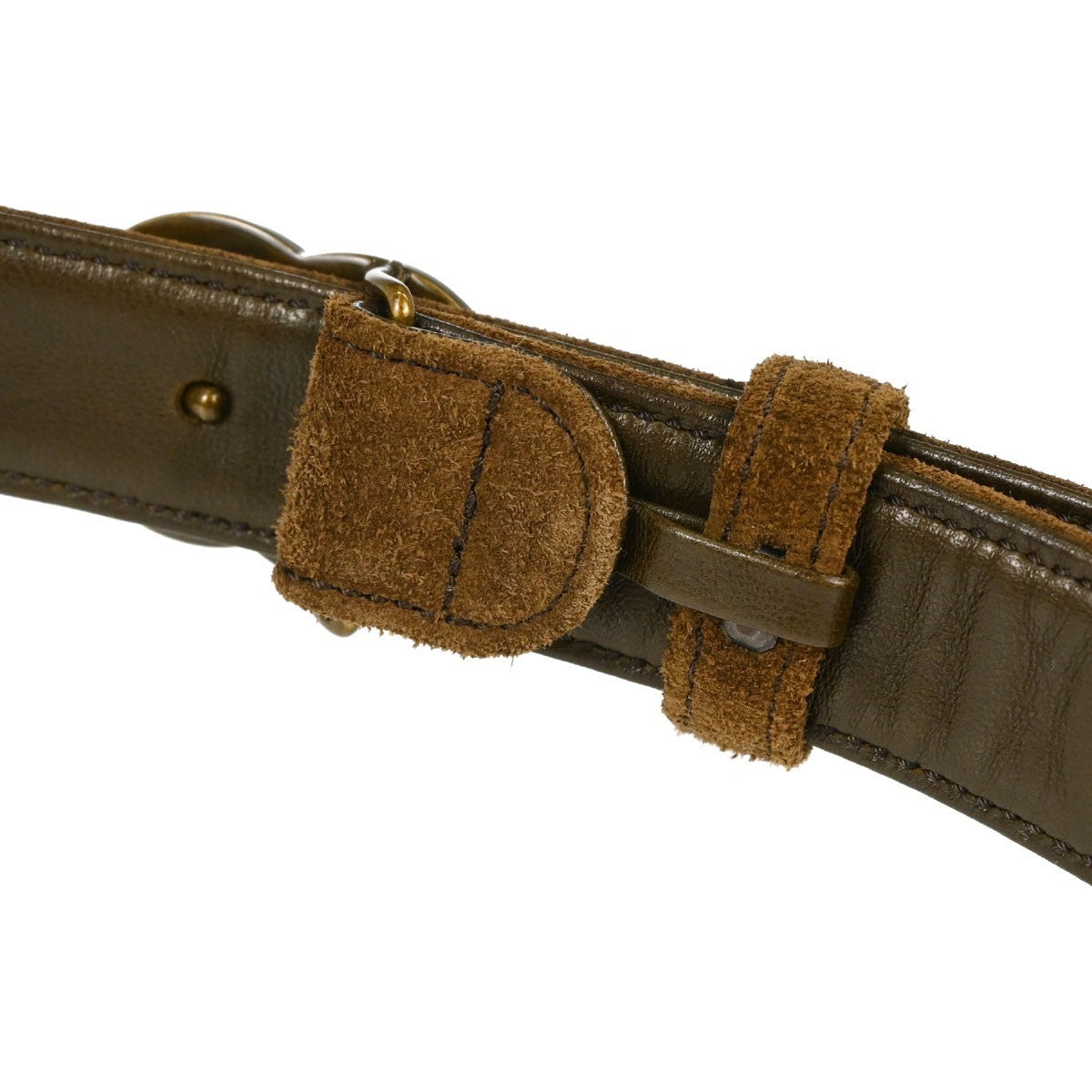 Chanel Cc Turnlock Belt Suede Brown Suede Belts Accessory (Pre-Owned)