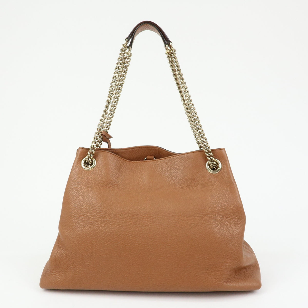 Gucci Soho Chain Strap Leather Brown Leather Shoulder Bag Bag (Pre-Owned)